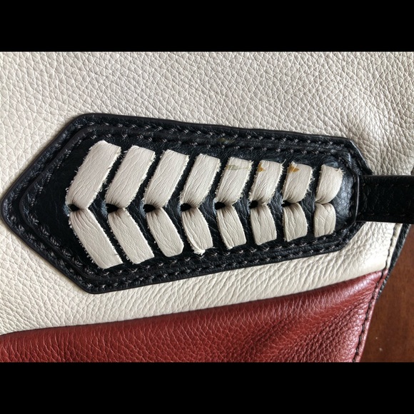 ORYANY color block leather bag brown black white - Picture 7 of 9